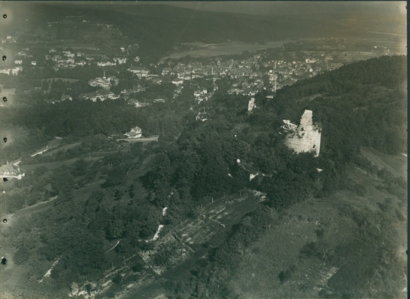 Photo Bad Kissingen Lower Franconia Bavaria, aerial photograph, ruin