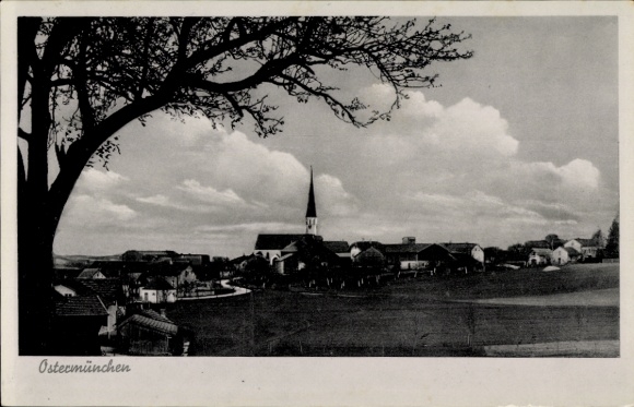 Postcard Ostermünchen Tuntenhausen in Upper Bavaria, Panorama