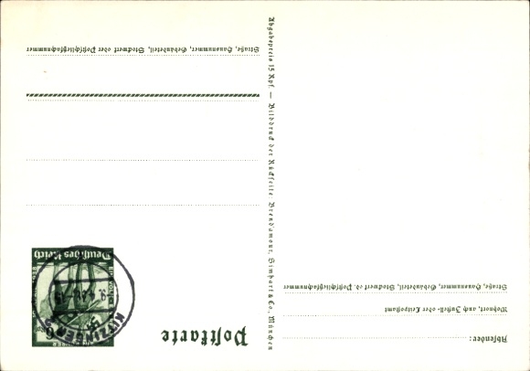 Postal stationery Postcard Klein, One People, One Reich, One Führer, Anschluss of Austria 1938, Greater Germany