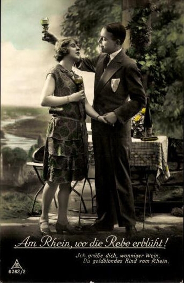 6 old PC series On the Rhine where the vine blossoms, various views