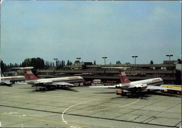 PC Schönefeld near Berlin, airport, Interflug DDR 3EC, passenger aircraft