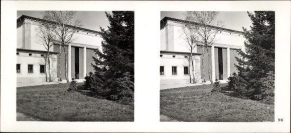 Stereo Raumbild Foto "Deutsche Plastik unserer Zeit", Nr. 96 Staatsatelier Baldham, Werkstatt Thorak
