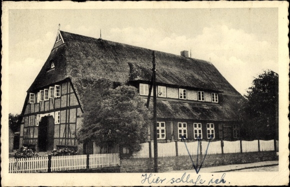 Postcard Hoisdorf in Schleswig Holstein, school hostel Holstentor