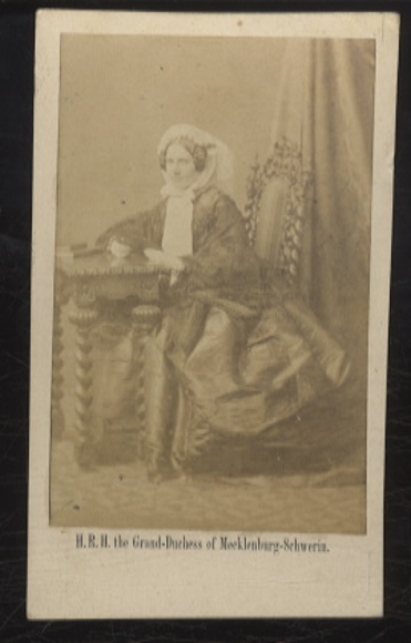 CdV portrait Auguste of Mecklenburg-Schwerin, née Reuß zu Köstritz