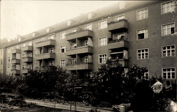 foto Ak Berlin Tempelhof Mariendorf, Blumenweg 10, flatgebouw