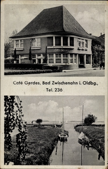 Postcard Bad Zwischenahn in Oldenburg, Cafe