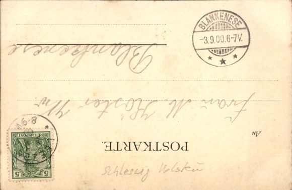 Postcard Leezen in Mecklenburg, boarding house and logir house of H. Wrage Wwe., greetings from Leezen