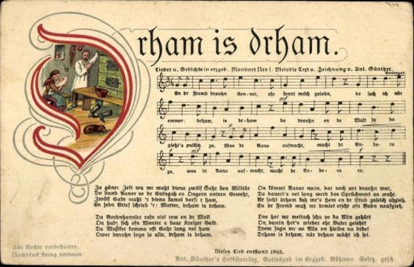30 song cards, Anton Günther