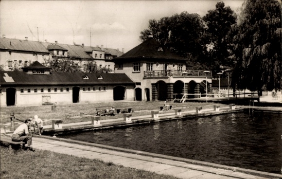 Ak Bischofswerda in Sachsen, Stadtbad
