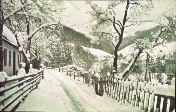 Postcard Lilienfeld in Lower Austria, Traisental, Winter, Vienna Prealps