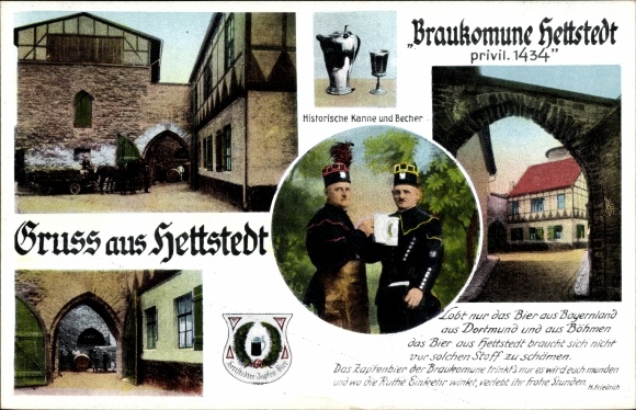 Ak Hettstedt im Südharz, Braukommune, Bergleute