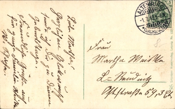 Passepartout Postcard Altenburg Thuringia, Ducal Castle, Duke Ernst II of Saxony Altenburg