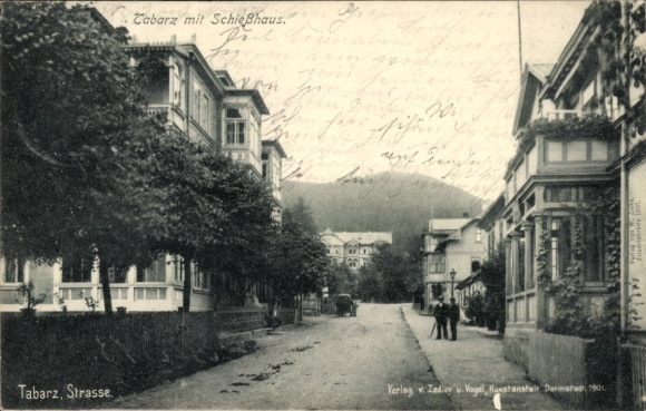 Ak Tabarz Thüringen, Straße mit Schiesshaus