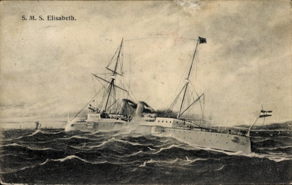 Ak Österreichisches Kriegsschiff SMS Elisabeth, kuk Kriegsmarine