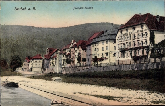 PC Eberbach am Neckar Odenwald Baden, Zwinger-Straße, Bohrmanns Hotel zur Krone
