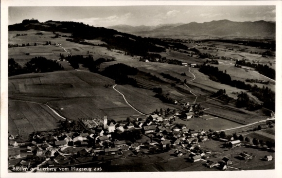 Ak Stötten am Auerberg Allgäu, Fliegeraufnahme