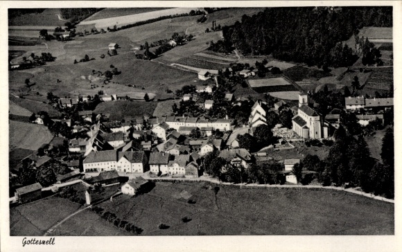Ak Gotteszell in Neder-Beieren, luchtfoto