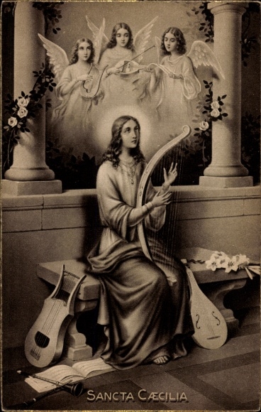 Picture of Sancta Cecilia, angel with harp