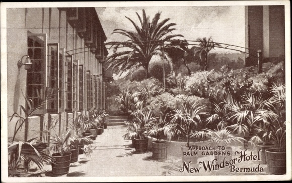 Postcard Bermuda, Palm Garden, New Windsor Hotel