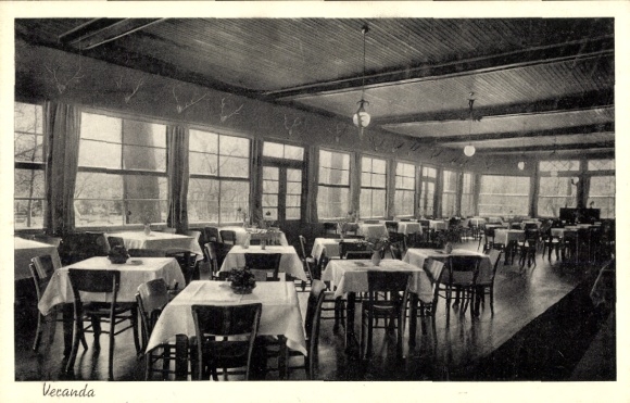 Ak Sprötze Buchholz in de Nordheide, Waldheim Lohbergen, veranda