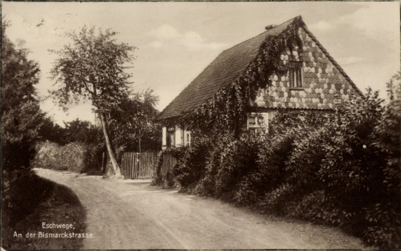 Postcard Eschwege on the Werra Hessen, section on Bismarckstraße
