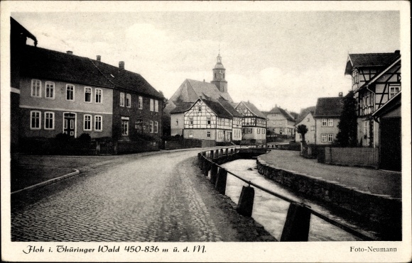 Ak Floh Seligenthal in Thüringen, Straßenpartie