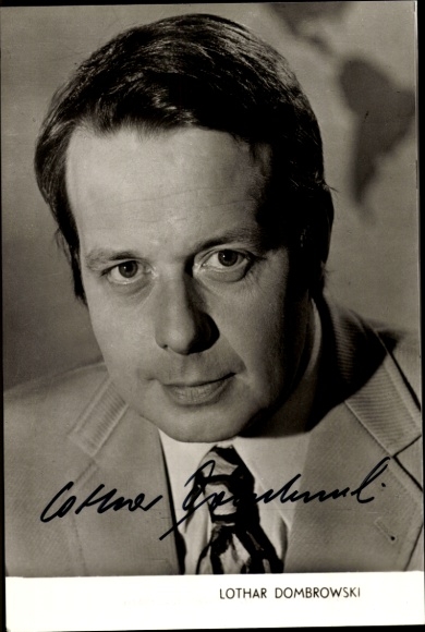 Photo journalist and presenter Lothar Dombrowski, autograph