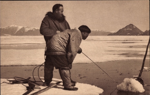 Postcard North America, Narwhal Fishing, Fischer, Narwhal, Missions of America