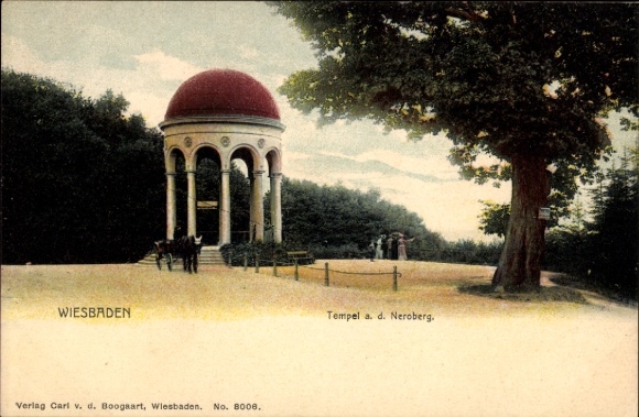 Ak Wiesbaden in Hessen, Tempel a. d. Neroberg