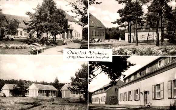 Postcard Ostseebad Dierhagen, FDGB Home Ernst Moritz Arndt