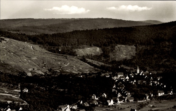 Ak Steinreinach Korb in Württemberg, Landschaft mit Hügeln, Dörfer mit spitzen Dächern, Wald