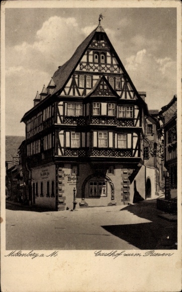 Postcard Miltenberg am Main in Lower Franconia, Gasthof zum Riesen