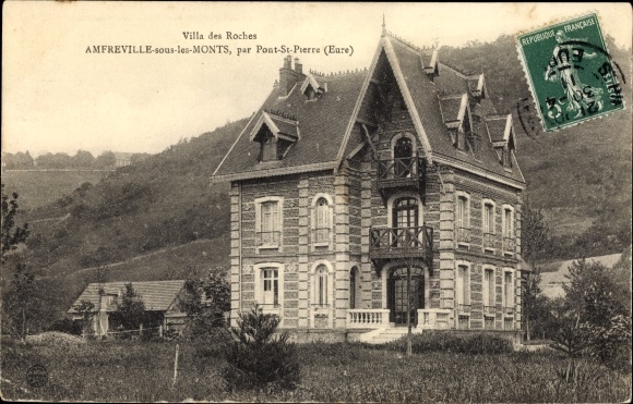 Postcard Amfreville-sous-les-Monts Eure, Villa des Roches