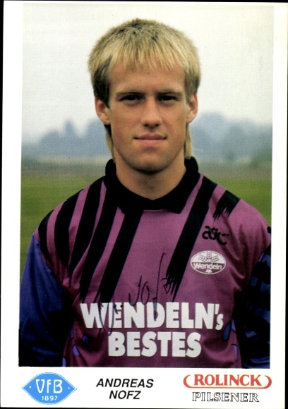 Autogrammkarte Fußballer Andreas Nofz, VfB Oldenburg, Autogramm