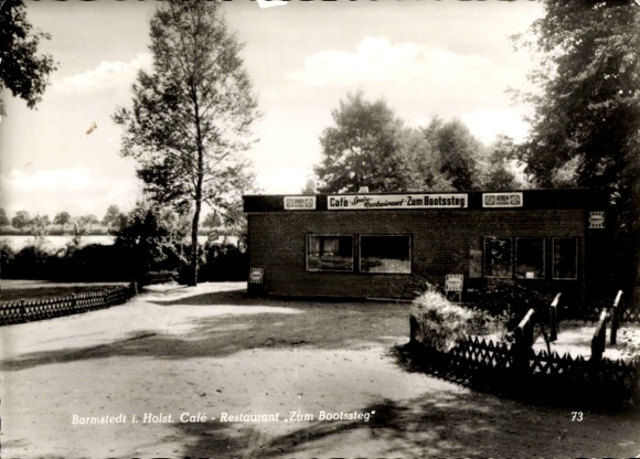 Ak Barmstedt in Holstein, Café-Restaurant Zum Bootssteg