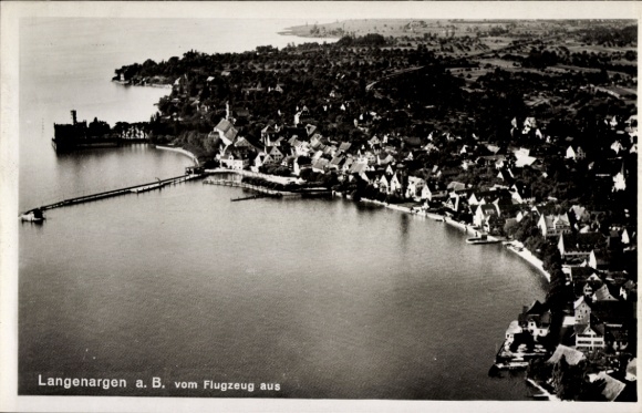 Ak Langenargen am Bodensee, Fliegeraufnahme
