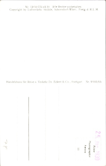Postcard Lauffen am Neckar, aerial photograph