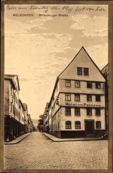PC Melsungen in Hesse, Rotenburger Straße, Hotel zum Prinzen