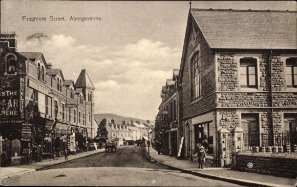 Postcard Abergavenny Wales, Frogmore Street
