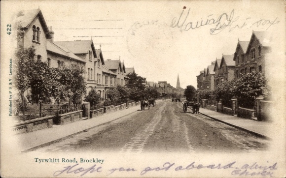 Postcard Brockley London England, Tyrwhitt Road, street view