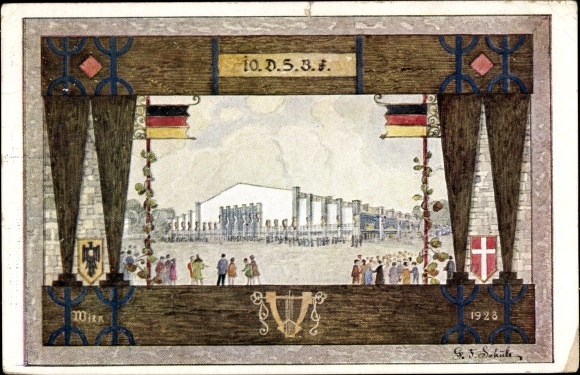 Artist PC Vienna, 10th German Singers&#39; Festival 1928, Singers&#39; Hall