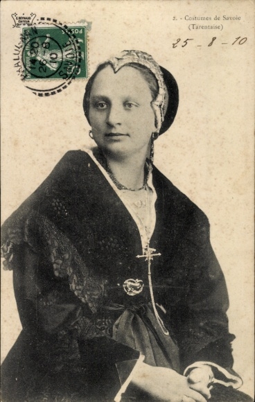 CPA Costumes de Savoie, Tarentaise