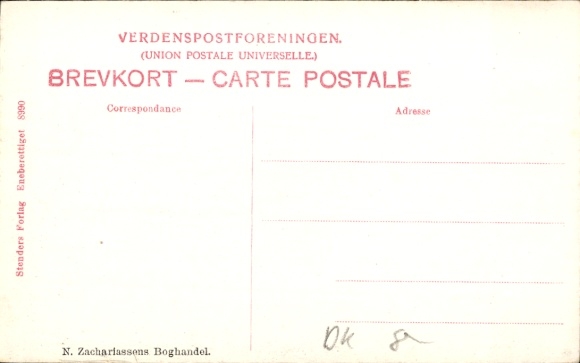 Postcard Korsør Korsör Denmark, train station