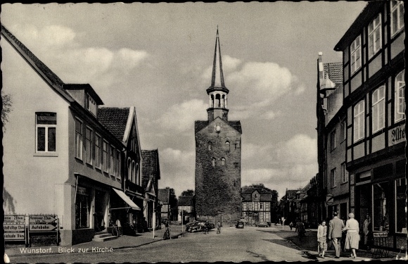 Postcard Wunstorf in Lower Saxony, church