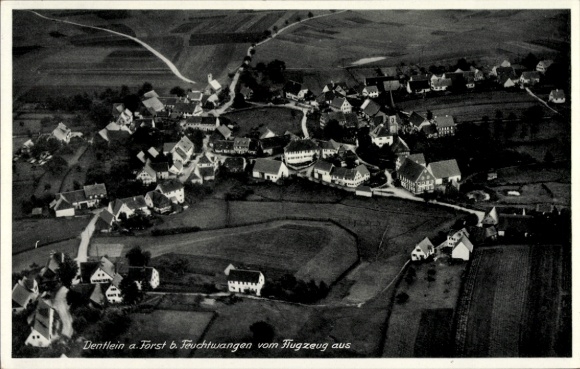 Ak Dentlein am Forst Mittelfranken, Fliegeraufnahme