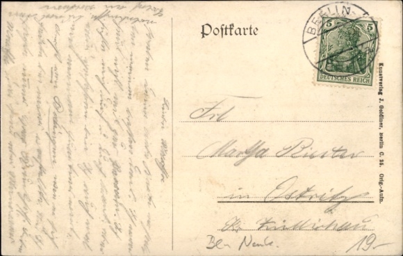 Postcard Berlin Neukölln Britz, Chausseestraße, tram