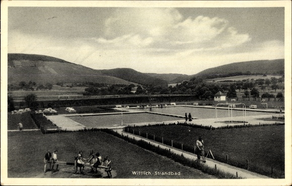 PC Wittlich Rhineland Palatinate, lido, children on a seesaw