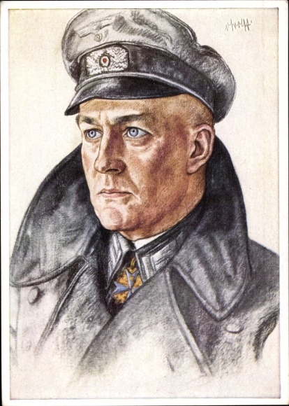 Kunstenaarskaart Willrich, Wolfgang, Horst von Wolff, regimentscommandant, Wehrmacht, VDA P 1 R 5 nr. 2