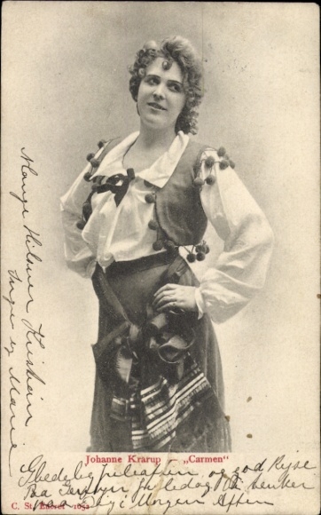 Postcard Opera Singer Johanne Krarup, Carmen