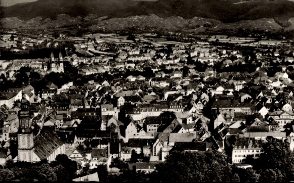Postcard Offenburg in Baden Black Forest, aerial photograph